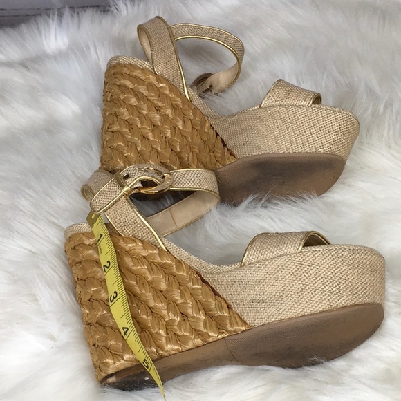 Louis Vuitton wedge sandals sz 36.5 - Picture 5 of 13